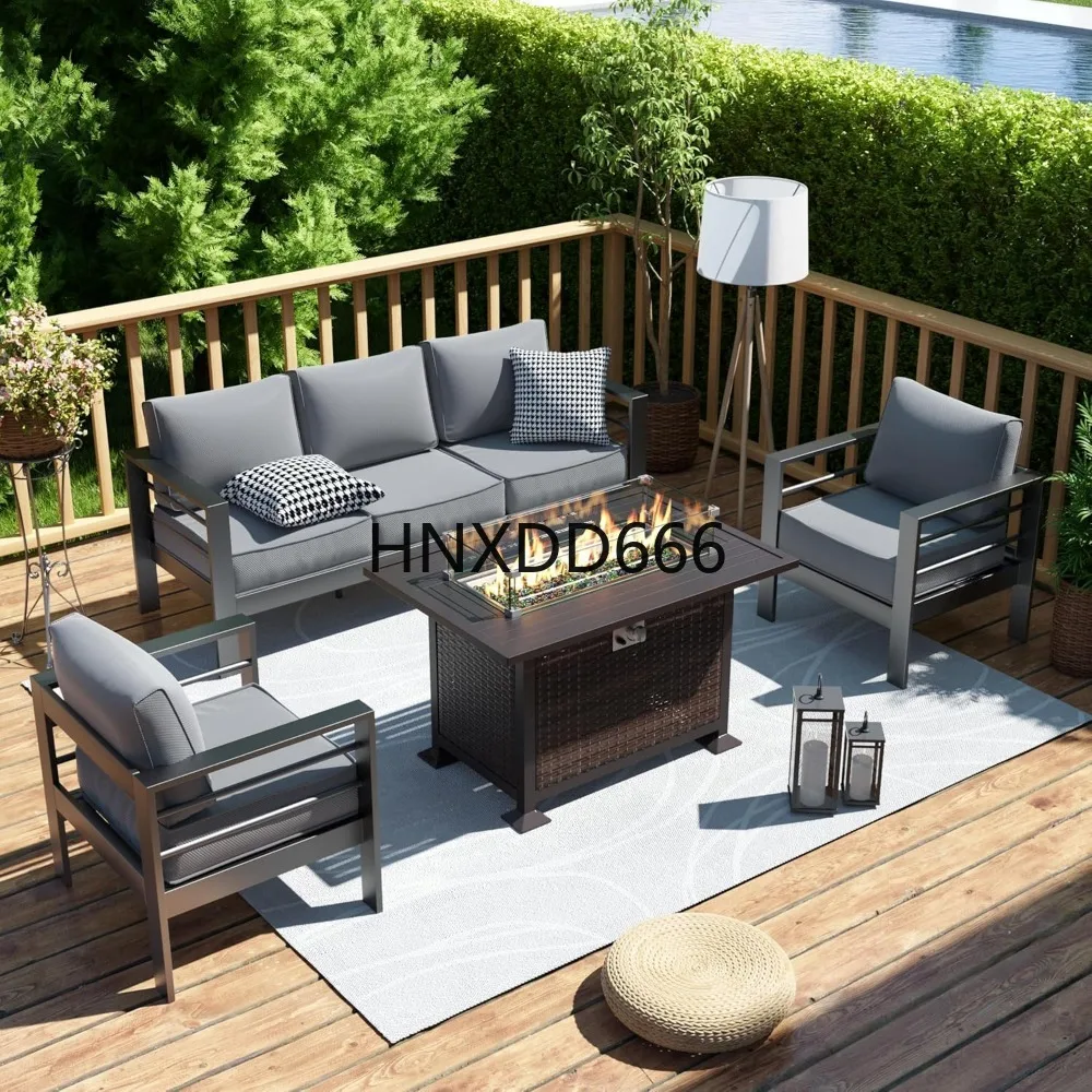 Outdoor Furniture Set With Fire Pit - Комплект садовой мебели с костровым столом,
