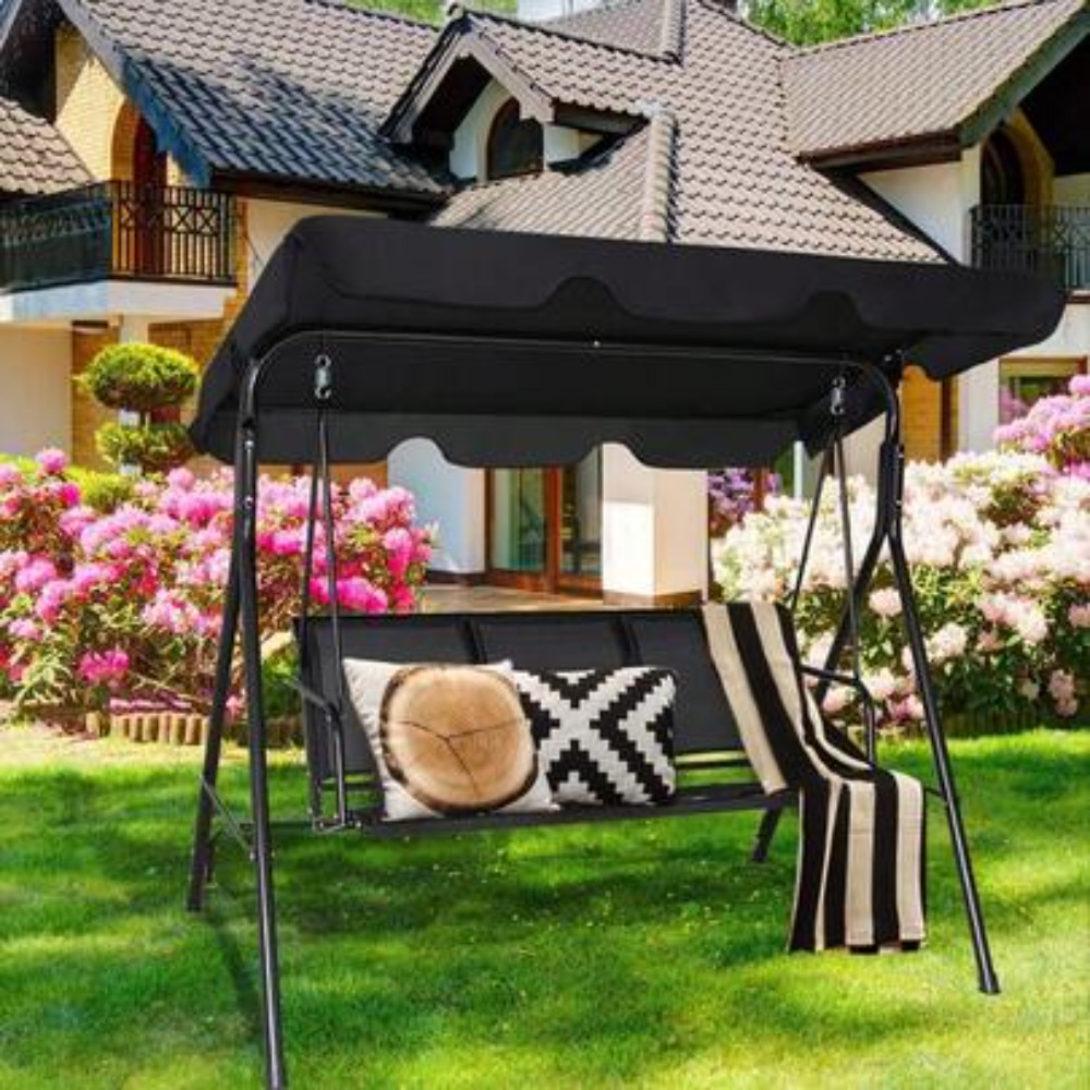 Garden Swing Chair - Уличные качели-кресло с регулируемым навесом, прочной