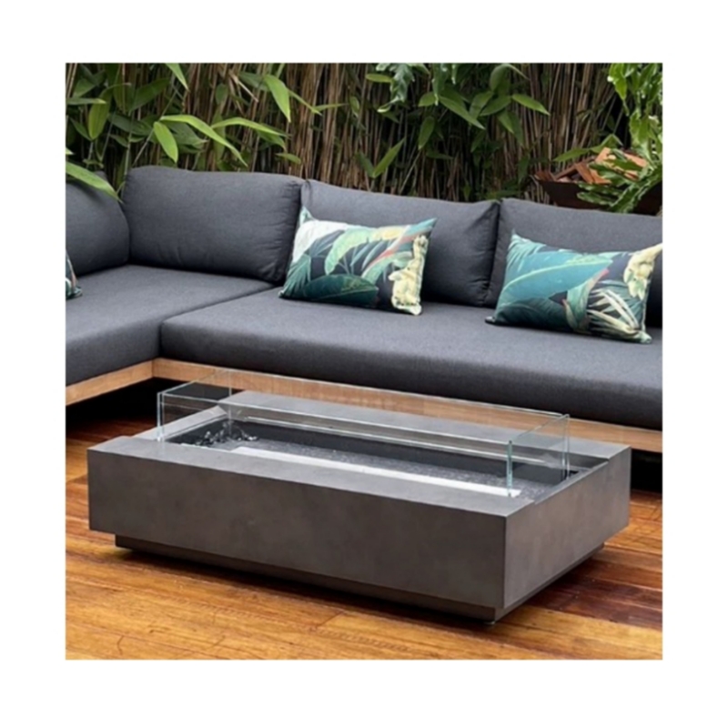 Outdoor Furniture Set With Fire Pit - Современный комплект уличной мебели из кортеновской