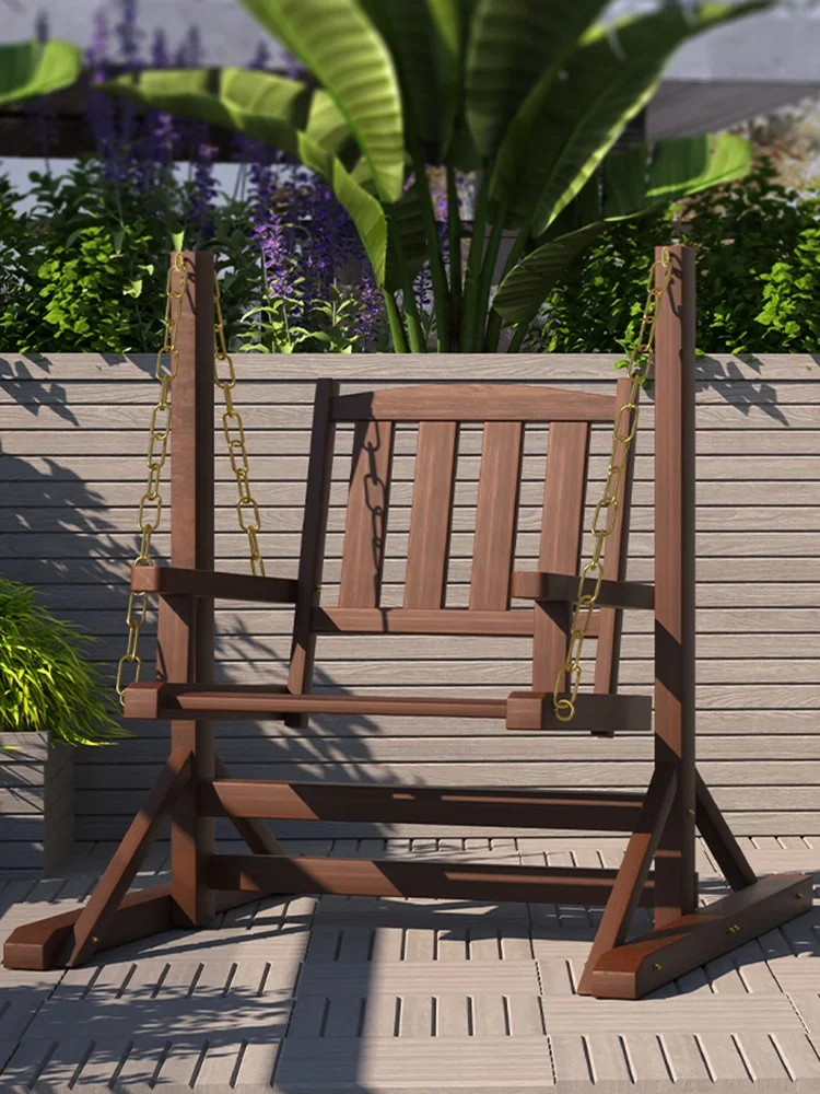 Garden Swing Chair - Уличное подвесное кресло-качалка из массива дерева