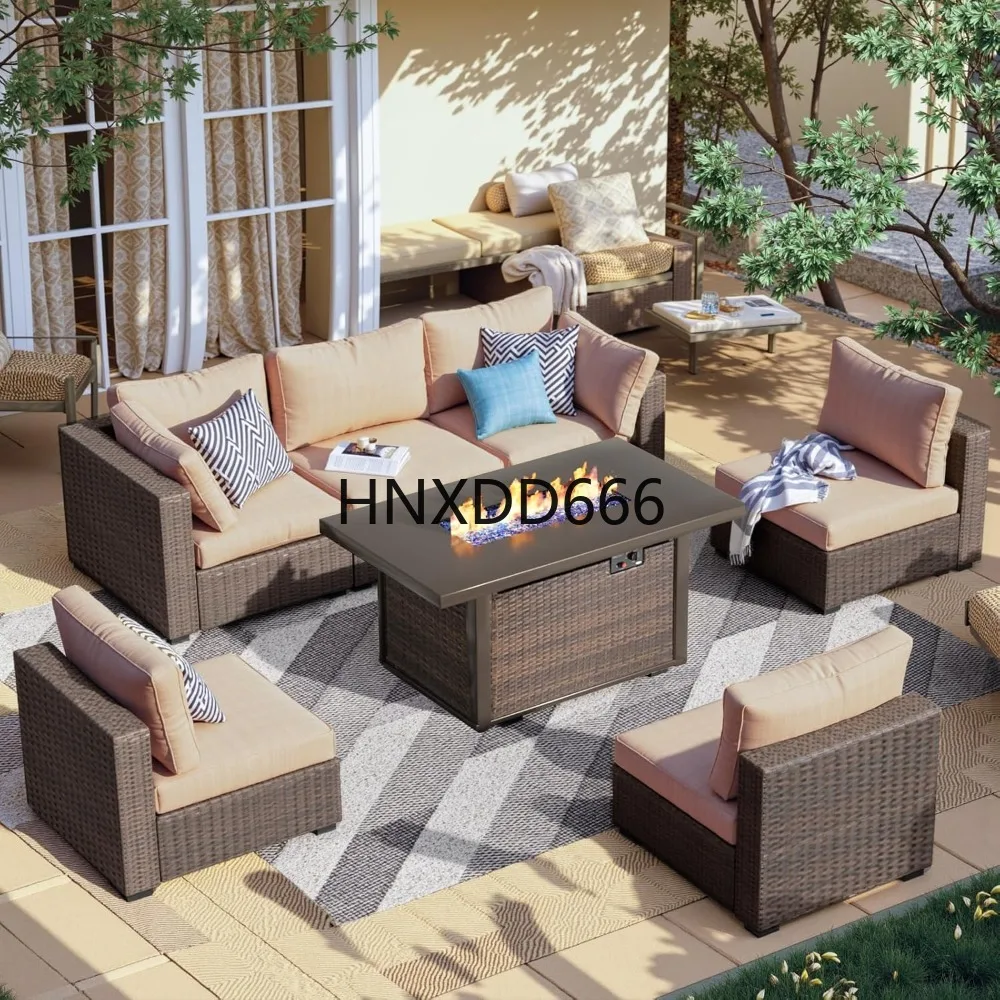 Outdoor Furniture Set With Fire Pit - 7-местный комплект садовой мебели с костровым
