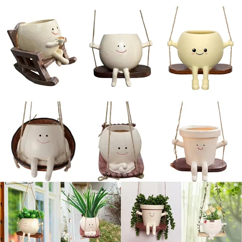 Garden Swing Chair - Креативное кресло-качалка/кашпо в форме качеля для