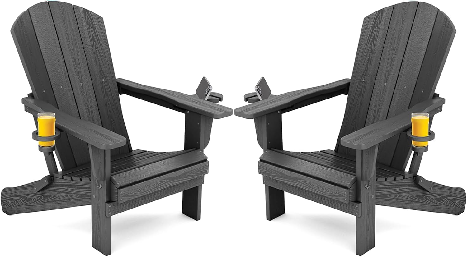 Outdoor Furniture Set With Fire Pit - Набор из двух складных уличных стульев,