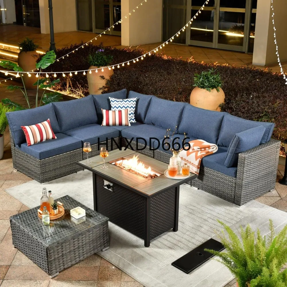 Outdoor Furniture Set With Fire Pit - Уличный комплект мебели для патио из