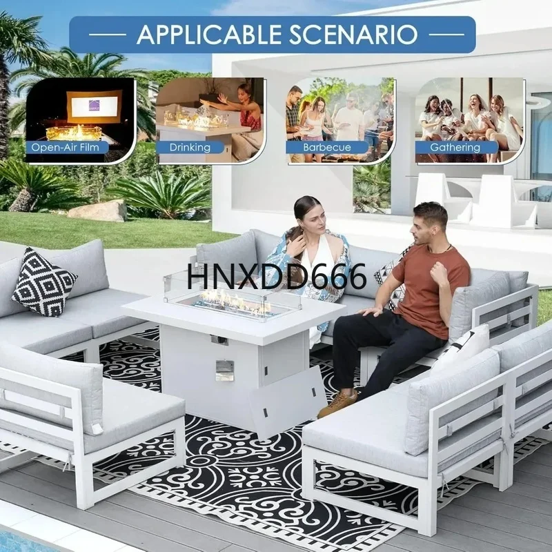 7-местный алюминиевый комплект – обзор и цена Outdoor Furniture Set With Fire Pit