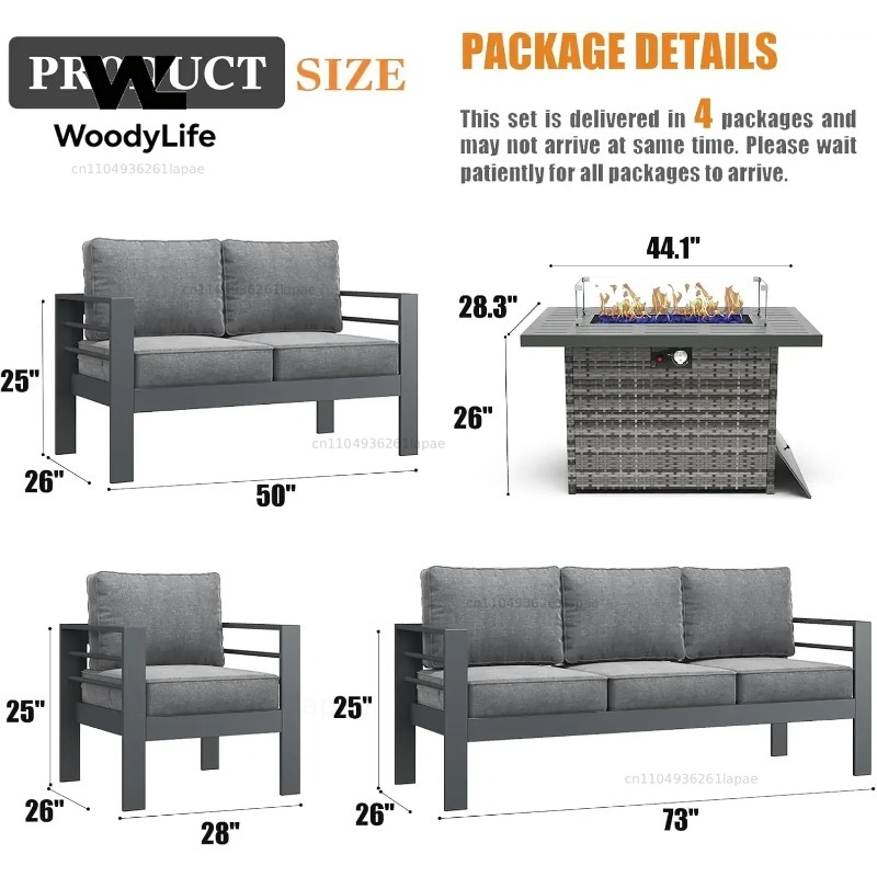 Комплект садовой мебели из 5 п – обзор и цена Outdoor Furniture Set With Fire Pit