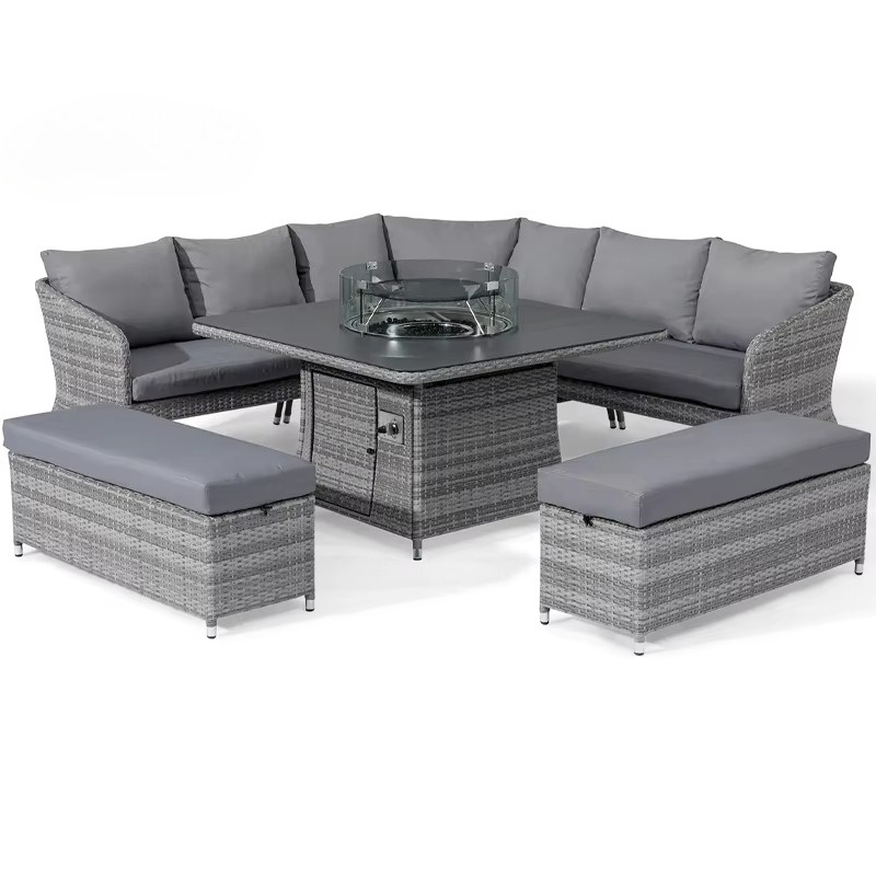 Современный садовый мебельный  – обзор и цена Outdoor Furniture Set With Fire Pit