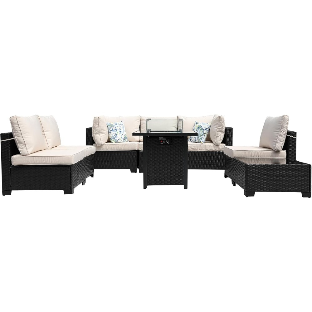 Мебель для патио из 8 предмето – обзор и цена Outdoor Furniture Set With Fire Pit