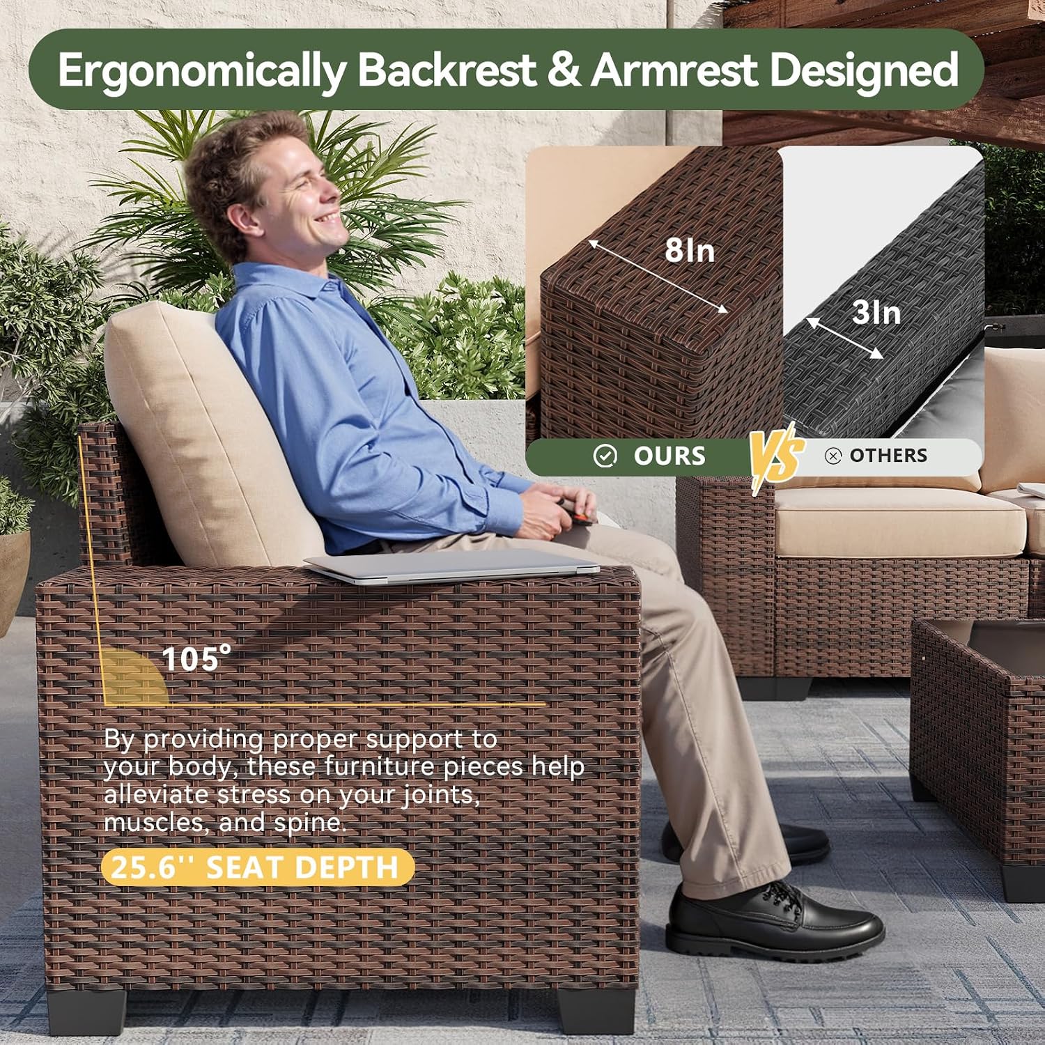 7-местный комплект садовой меб – обзор и цена Outdoor Furniture Set With Fire Pit