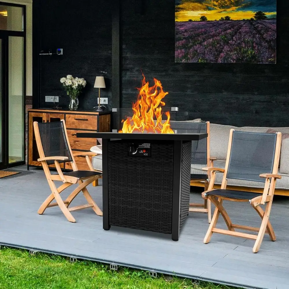 Плетеная мебель для патио, ком – обзор и цена Outdoor Furniture Set With Fire Pit