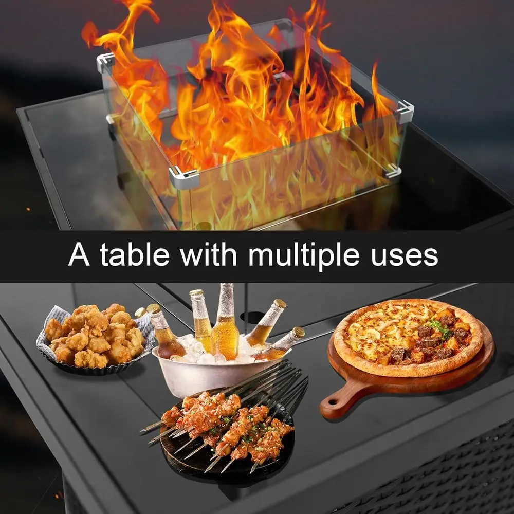 Плетеная мебель для патио, ком – обзор и цена Outdoor Furniture Set With Fire Pit