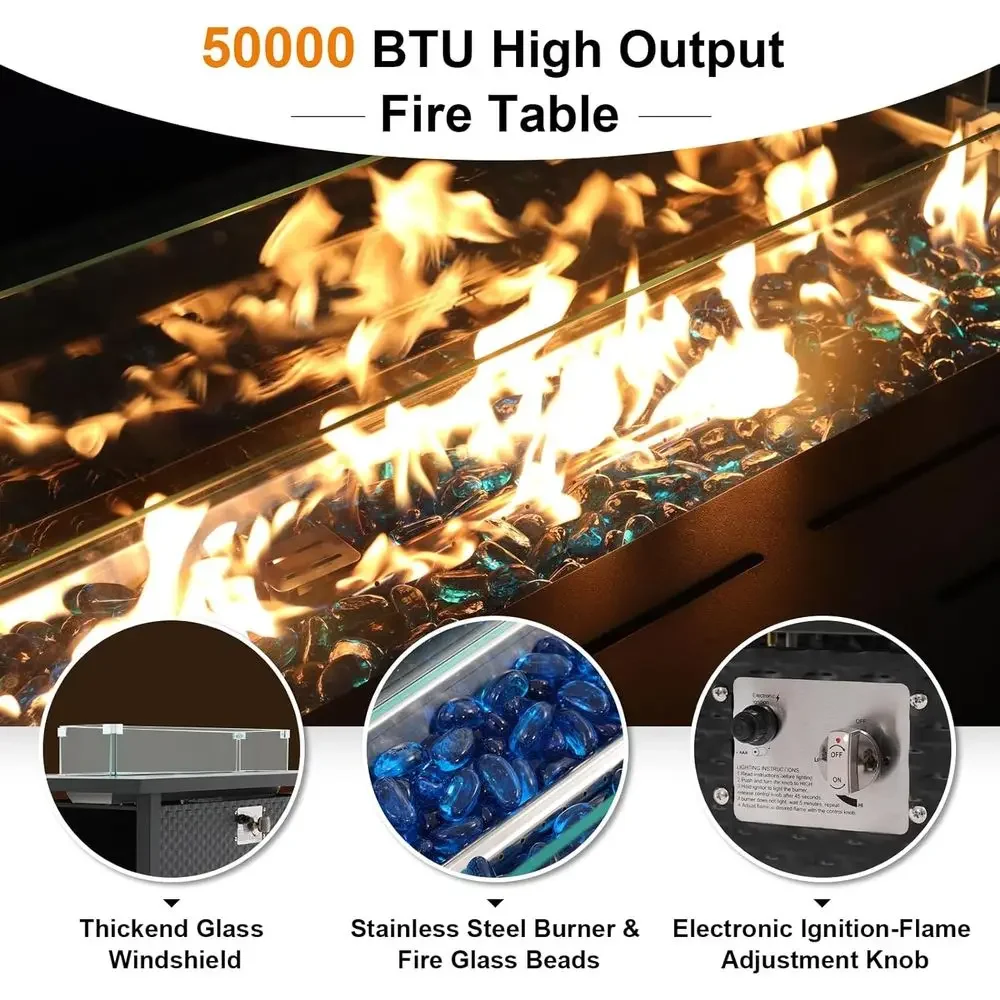 Комплект садовой мебели из 8 п – обзор и цена Outdoor Furniture Set With Fire Pit