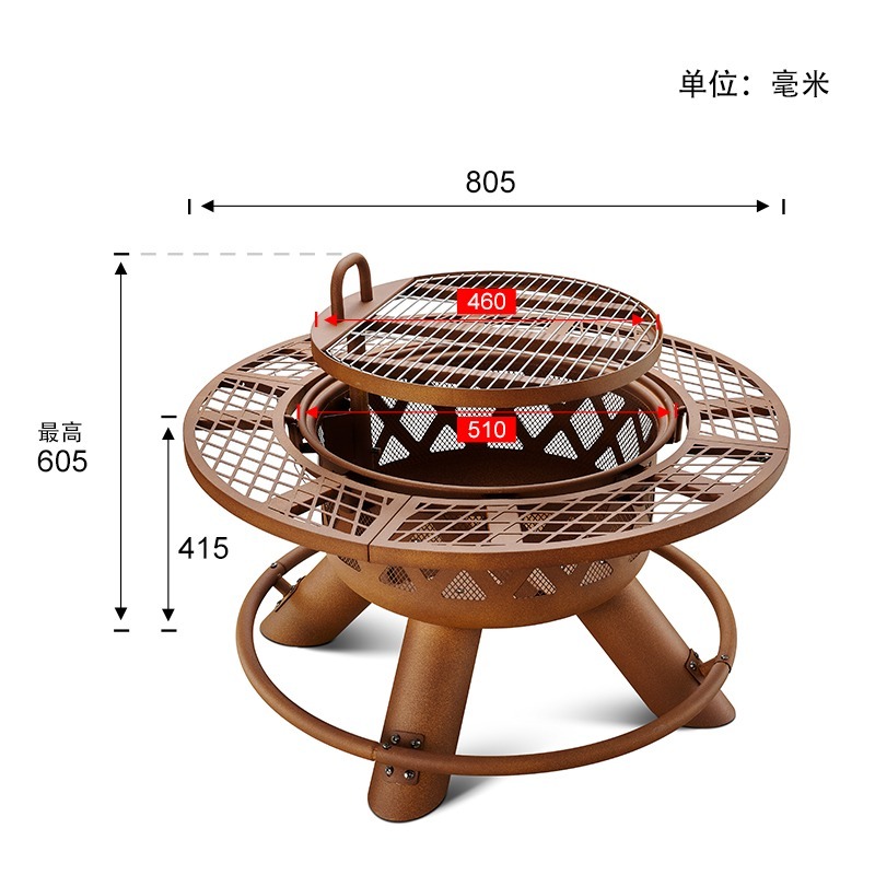 Современный уличный стальной м – обзор и цена Outdoor Furniture Set With Fire Pit