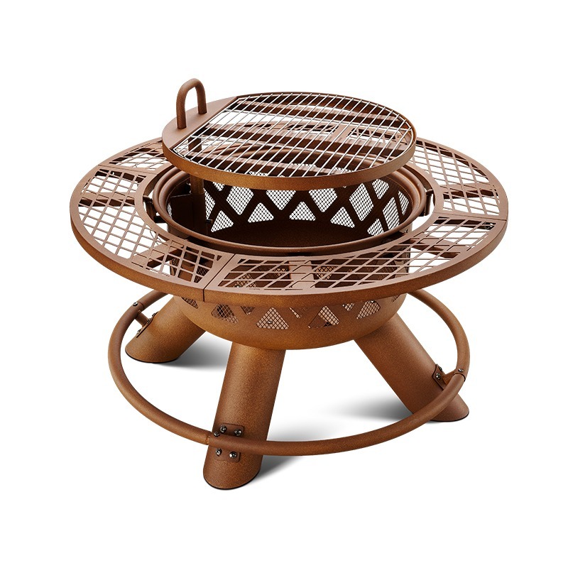 Современный уличный стальной м – обзор и цена Outdoor Furniture Set With Fire Pit