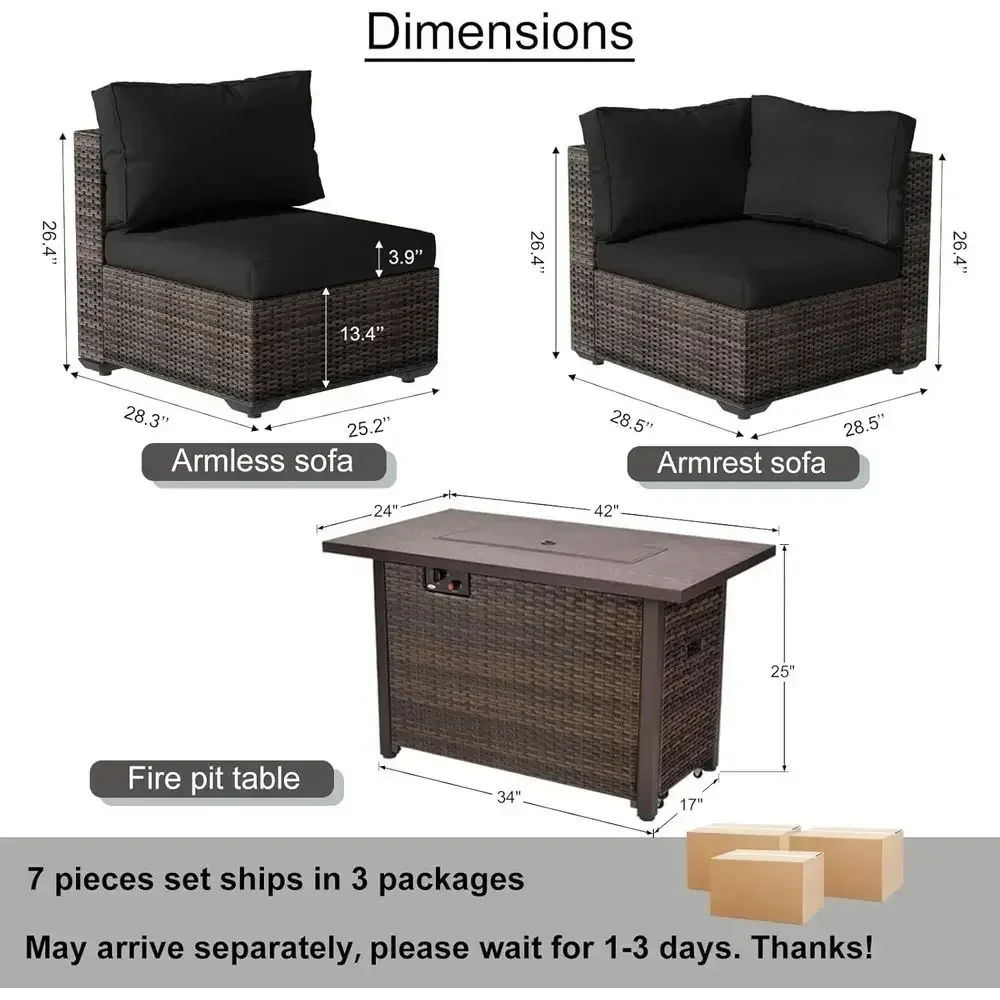 Комплект садовой мебели из 7 п – обзор и цена Outdoor Furniture Set With Fire Pit